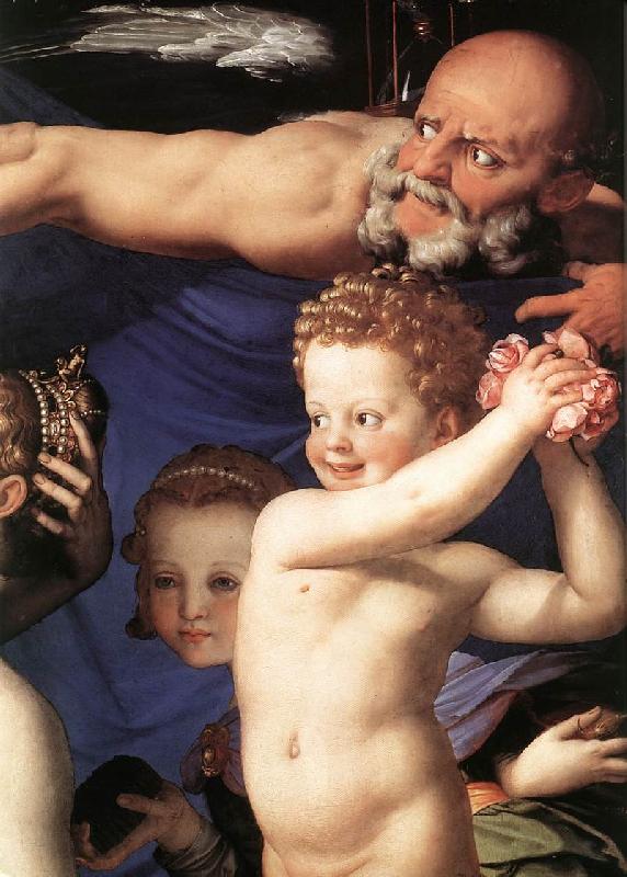 BRONZINO, Agnolo Venus, Cupide and the Time (detail) fdg Sweden oil painting art